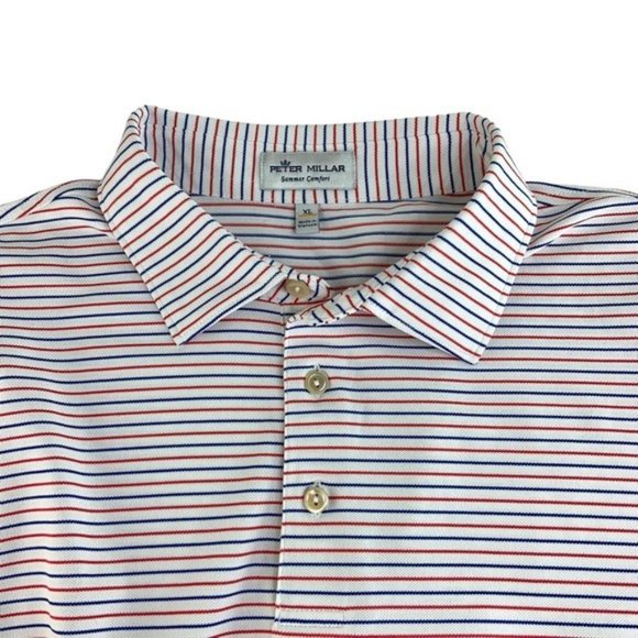 Peter Millar Summer Comfort Striped Short Sleeve Polo - Picture 2 of 5